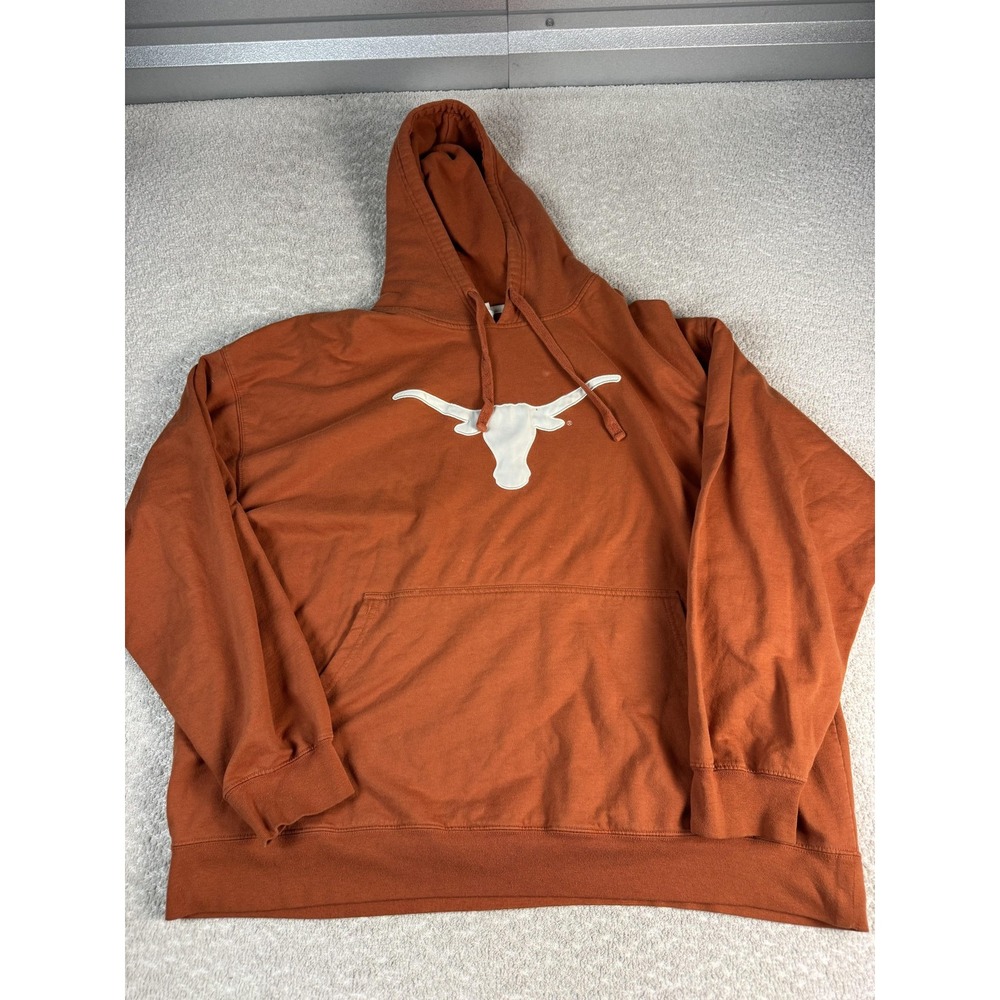 Texas‎ Longhorns Hoodie Sweatshirt Mens XL Burnt Orange NCAA Football Majestic